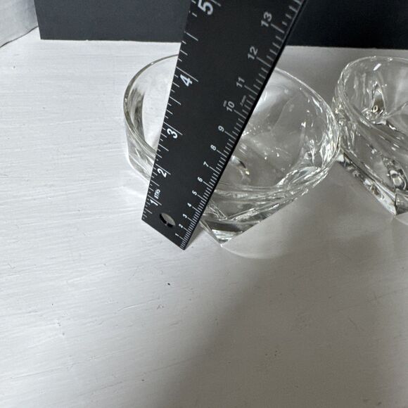 2 Vintage Colony Glass Clear Ice Cream Iridescent Snack Candy Nut Bowls 4.5” - Picture 7 of 7